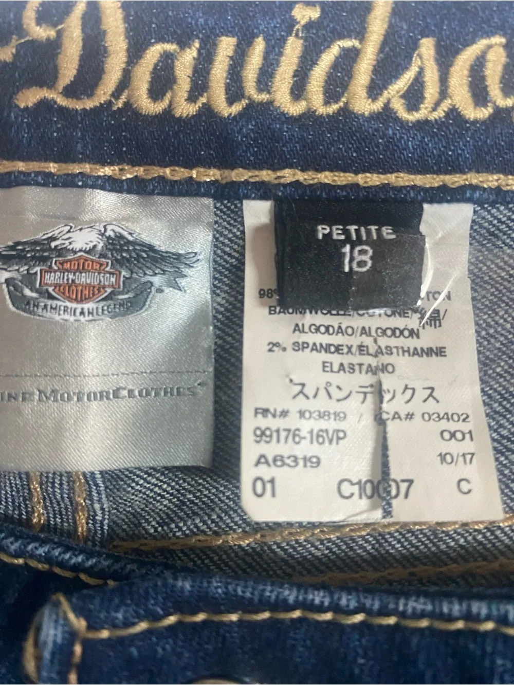 Harley-Davidson Women's Dark Indigo Boot Cut Jeans Size 18P